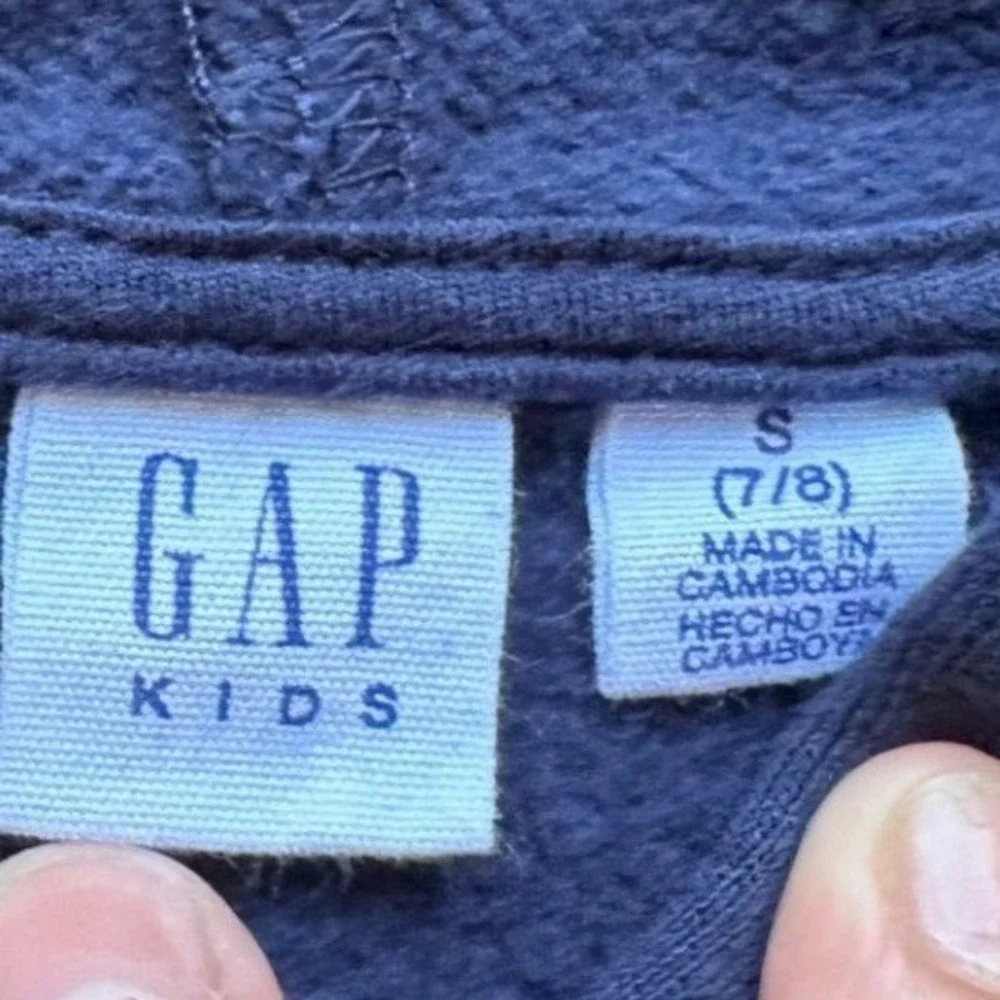 Gap Kids Navy Blue Gap Original 1969 Pullover Hoodie Sweatshirt Size S 7/8